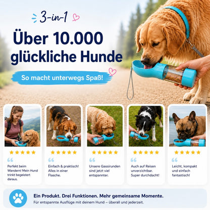 Aurely-Care 3in1 Hundetrinkflasche