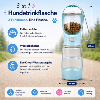 Aurely-Care 3in1 Hundetrinkflasche